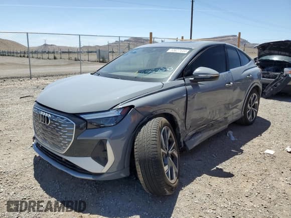 ✅ 2024 Audi Q4 e-tron Sportback Premium Plus • VIN: WA132BFZ5RP026407 • Lot: 53627444. Listed on Copart with 2,981 mi. Free auction sales archive from the USA and detailed vehicle history report at DreamBid. Image 1.