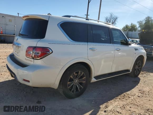 ✅ 2020 Nissan Armada Platinum • VIN: JN8AY2NF0L9360461 • Lot: 81579324. Listed on Copart with 129,982 mi. Free auction sales archive from the USA and detailed vehicle history report at DreamBid. Image 3.