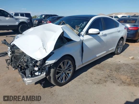 ✅ 2018 Genesis G80 3.8L • VIN: KMHGN4JE9JU226030 • Lot: 43046643. Listed on IAAI with Not provided. Free auction sales archive from the USA and detailed vehicle history report at DreamBid. Image 17.