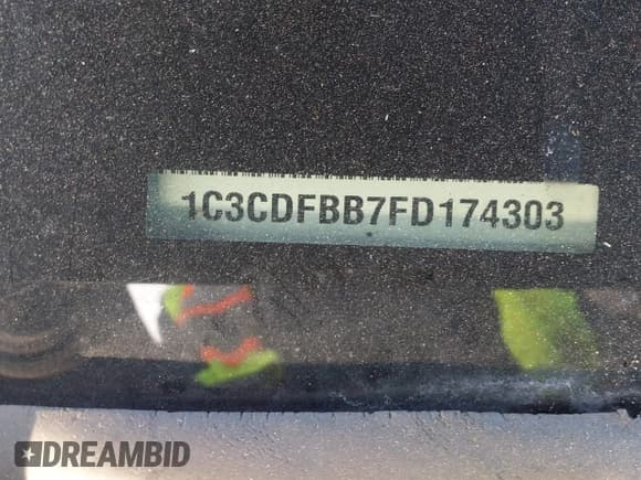 ✅ 2015 Dodge Dart SXT • VIN: 1C3CDFBB7FD174303 • Lot: 43545624. Listed on IAAI with 184,120 mi. Free auction sales archive from the USA and detailed vehicle history report at DreamBid. Image 9.