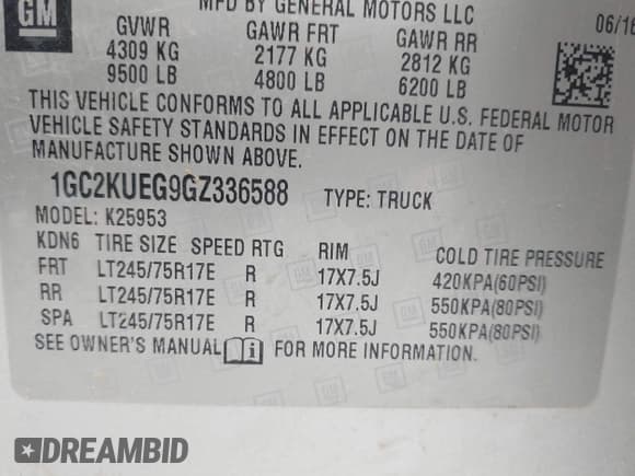 ✅ 2016 Chevrolet Silverado 2500HD Work Truck • VIN: 1GC2KUEG9GZ336588 • Лот: 43218377. Опубликован ранее на IAAI с пробегом 238 156 миль. Бесплатный доступ к архиву аукционных продаж из США и подробный отчёт об истории автомобиля на DreamBid. Изображение 9.