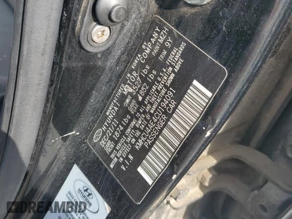 ✅ 2012 Hyundai Accent GLS • VIN: KMHCU4AE4CU194091 • Лот: 71436734. Опубликован ранее на Copart с пробегом Не указан. Бесплатный доступ к архиву аукционных продаж из США и подробный отчёт об истории автомобиля на DreamBid. Изображение 14.