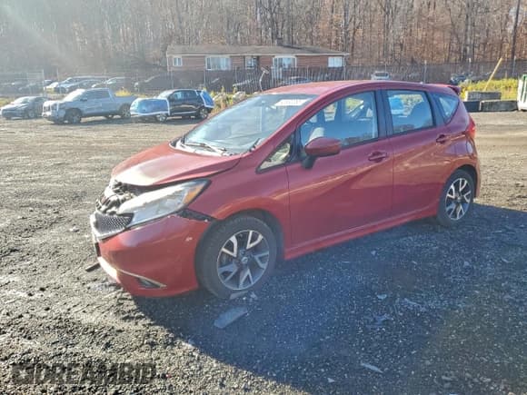 ✅ 2015 Nissan Note SR • VIN: 3N1CE2CP7FL369861 • Lot: 93892085. Listed on Copart with 43,393 mi. Free auction sales archive from the USA and detailed vehicle history report at DreamBid. Image 1.