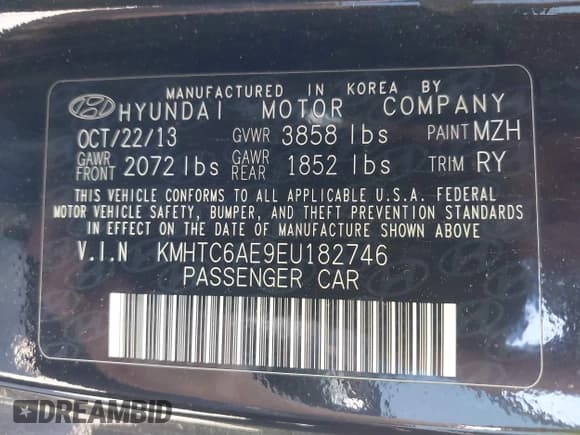 ✅ 2014 Hyundai Veloster Turbo • VIN: KMHTC6AE9EU182746 • Lot: 42234958. Wystawiony na IAAI z przebiegiem 58 767 mil. Bezpłatny archiwum sprzedaży aukcyjnych z USA i szczegółowy raport historii pojazdu na DreamBid. Zdjęcie 9.