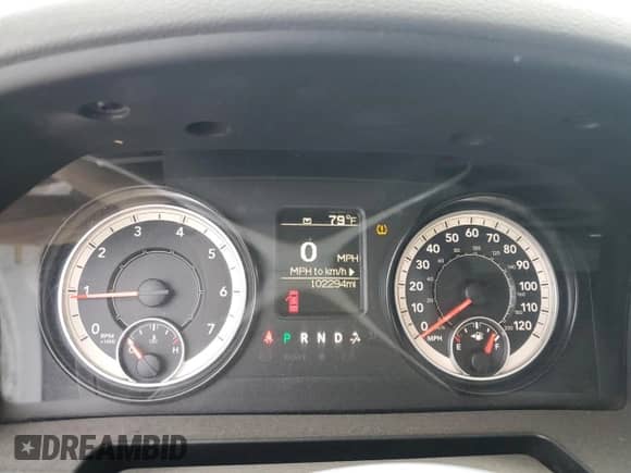 2017 Ram 1500 Express with VIN 3C6JR7AT9HG510812, listed as a Copart auction lot 66829575 with 102,294 mi miles and Salvage title. Bid and sale history available at DreamBid. Image 9.