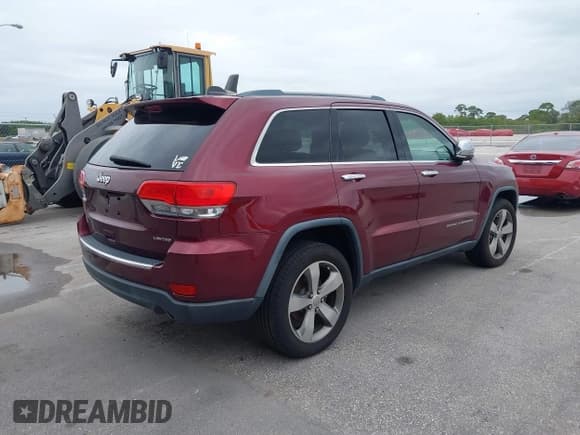 ✅ 2016 Jeep Grand Cherokee Limited • VIN: 1C4RJEBGXGC464336 • Lot: 43811250. Listed on IAAI with 108,565 mi. Free auction sales archive from the USA and detailed vehicle history report at DreamBid. Image 4.
