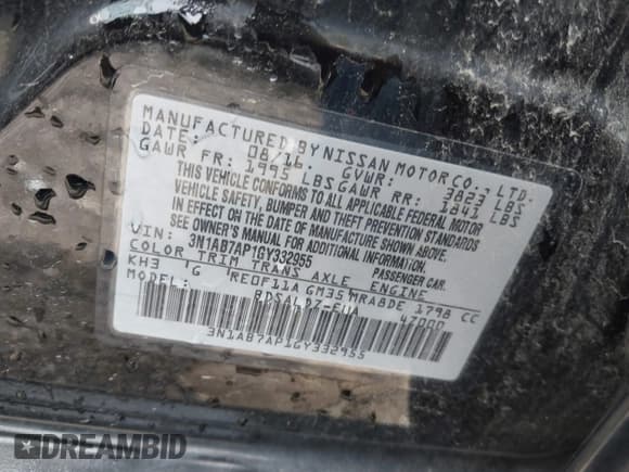 ✅ 2016 Nissan Sentra SL • VIN: 3N1AB7AP1GY332955 • Лот: 42272371. Опубликован ранее на IAAI с пробегом 149 121 миль. Бесплатный доступ к архиву аукционных продаж из США и подробный отчёт об истории автомобиля на DreamBid. Изображение 9.