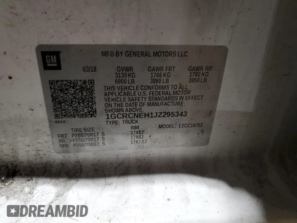 ✅ 2018 Chevrolet Silverado 1500 LS • VIN: 1GCRCNEH1JZ295343 • Лот: 45388165. Опубликован ранее на Copart с пробегом 142 339 миль. Бесплатный доступ к архиву аукционных продаж из США и подробный отчёт об истории автомобиля на DreamBid. Изображение 13.