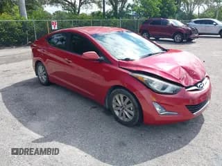 ✅ 2015 Hyundai Elantra SE • VIN: KMHDH4AE6FU351035 • Lot: 42806508. Listed on IAAI with 27,174 mi. Free auction sales archive from the USA and detailed vehicle history report at DreamBid. Image 1.