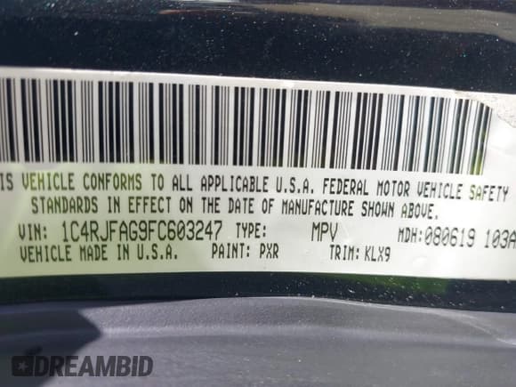 ✅ 2015 Jeep Grand Cherokee Altitude • VIN: 1C4RJFAG9FC603247 • Lot: 43353212. Wystawiony na IAAI z przebiegiem 140 457 mil. Bezpłatny archiwum sprzedaży aukcyjnych z USA i szczegółowy raport historii pojazdu na DreamBid. Zdjęcie 9.