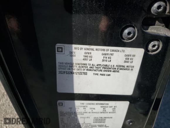 ✅ 2001 Pontiac Firebird Firebird • VIN: 2G2FS22K412122783 • Lot: 73865114. Wystawiony na Copart z przebiegiem 131 320 mil. Bezpłatny archiwum sprzedaży aukcyjnych z USA i szczegółowy raport historii pojazdu na DreamBid. Zdjęcie 12.