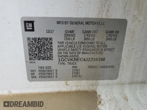 ✅ 2018 Chevrolet Silverado 1500 LT • VIN: 1GCVKREC4JZ216390 • Лот: 86743035. Опубликован ранее на Copart с пробегом 142 859 миль. Бесплатный доступ к архиву аукционных продаж из США и подробный отчёт об истории автомобиля на DreamBid. Изображение 13.