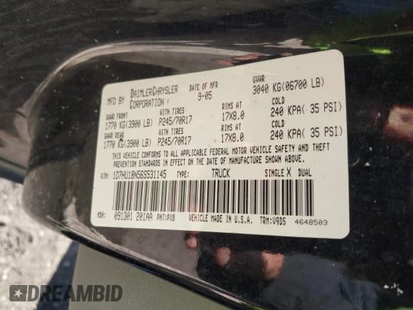 ✅ 2006 Dodge 1500 SLT • VIN: 1D7HU18N56S531145 • Лот: 43671264. Опубликован ранее на IAAI с пробегом 224 787 миль. Бесплатный доступ к архиву аукционных продаж из США и подробный отчёт об истории автомобиля на DreamBid. Изображение 9.