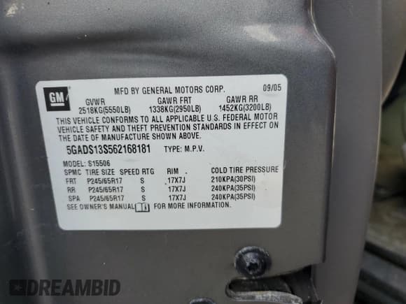 ✅ 2006 Buick Rainier CXL • VIN: 5GADS13S562168181 • Lot: 74126324. Wystawiony na Copart z przebiegiem Nie podano. Bezpłatny archiwum sprzedaży aukcyjnych z USA i szczegółowy raport historii pojazdu na DreamBid. Zdjęcie 14.