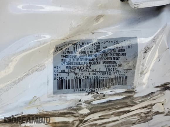 ✅ 2025 Nissan Sentra SR • VIN: 3N1AB8DVXSY210698 • Лот: 84938575. Опубликован ранее на Copart с пробегом 9 340 миль. Бесплатный доступ к архиву аукционных продаж из США и подробный отчёт об истории автомобиля на DreamBid. Изображение 12.