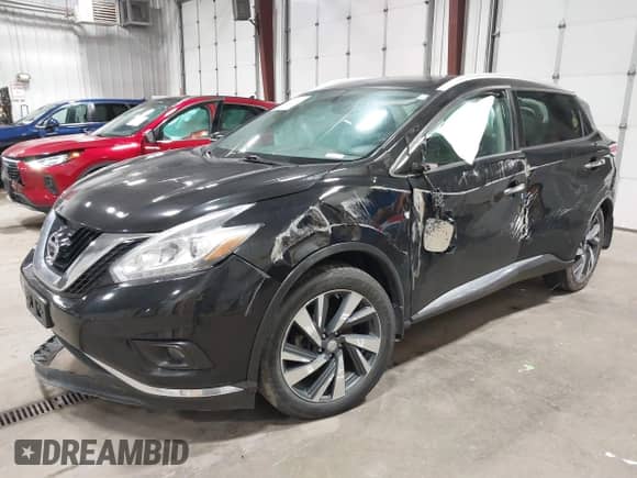 2015 Nissan Murano SL с VIN 5N1AZ2MH5FN270970, выставлен на аукционе IAAI как лот 43262814 с пробегом Не указан миль и . История ставок и продаж доступна на DreamBid. Изображение 2.