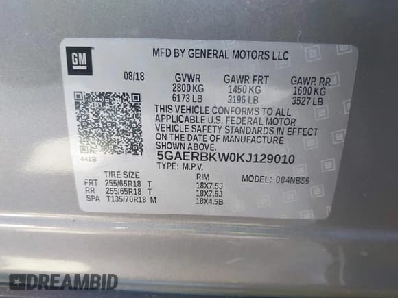 ✅ 2019 Buick Enclave Essence • VIN: 5GAERBKW0KJ129010 • Lot: 43585484. Listed on IAAI with 86,082 mi. Free auction sales archive from the USA and detailed vehicle history report at DreamBid. Image 9.