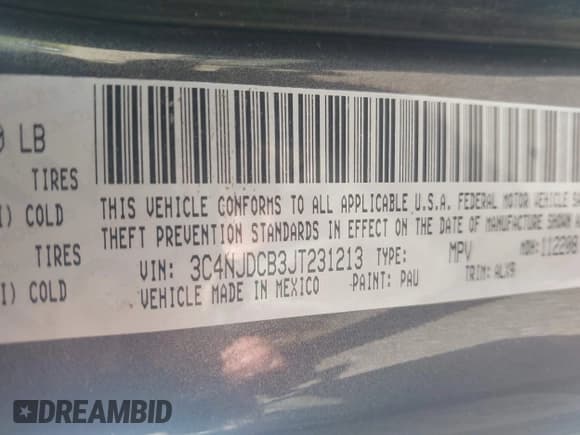 ✅ 2018 Jeep Compass Limited • VIN: 3C4NJDCB3JT231213 • Lot: 43024408. Listed on IAAI with 90,797 mi. Free auction sales archive from the USA and detailed vehicle history report at DreamBid. Image 9.