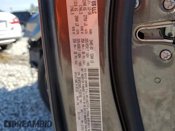 ✅ 2018 Dodge Journey SE • VIN: 3C4PDCAB5JT535706 • Lot: 84874695. Wystawiony na Copart z przebiegiem Nie podano. Bezpłatny archiwum sprzedaży aukcyjnych z USA i szczegółowy raport historii pojazdu na DreamBid. Zdjęcie 13.