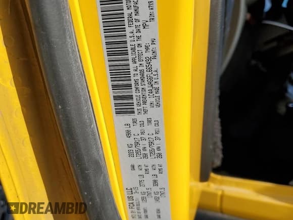 ✅ 2015 Jeep Wrangler Sport • VIN: 1C4AJWAG6FL665492 • Lot: 81221655. Wystawiony na Copart z przebiegiem 53 556 mil. Bezpłatny archiwum sprzedaży aukcyjnych z USA i szczegółowy raport historii pojazdu na DreamBid. Zdjęcie 12.