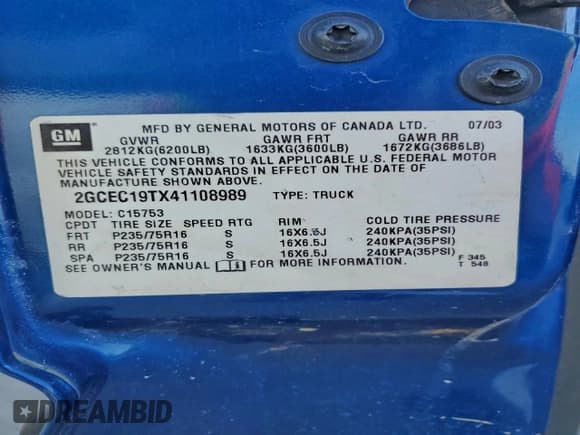 ✅ 2004 Chevrolet Silverado 1500 LS • VIN: 2GCEC19TX41108989 • Lot: 89694675. Wystawiony na Copart z przebiegiem 196 736 mil. Bezpłatny archiwum sprzedaży aukcyjnych z USA i szczegółowy raport historii pojazdu na DreamBid. Zdjęcie 12.