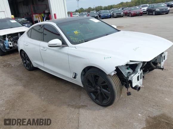 ✅ 2023 Genesis G70 2.0T • VIN: KMTG34TA4PU106246 • Lot: 43408265. Listed on IAAI with 47,062 mi. Free auction sales archive from the USA and detailed vehicle history report at DreamBid. Image 1.