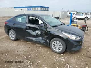 2022 Hyundai Accent SE with VIN 3KPC24A66NE179290, listed as a Copart auction lot 59983075 with 28,371 mi miles and Salvage title. Bid and sale history available at DreamBid. Image 4.