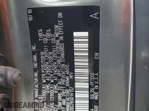 ✅ 2011 Toyota Sienna LE • VIN: 5TDJK3DC7BS014157 • Лот: 90973185. Опубликован ранее на Copart с пробегом Не указан. Бесплатный доступ к архиву аукционных продаж из США и подробный отчёт об истории автомобиля на DreamBid. Изображение 14.