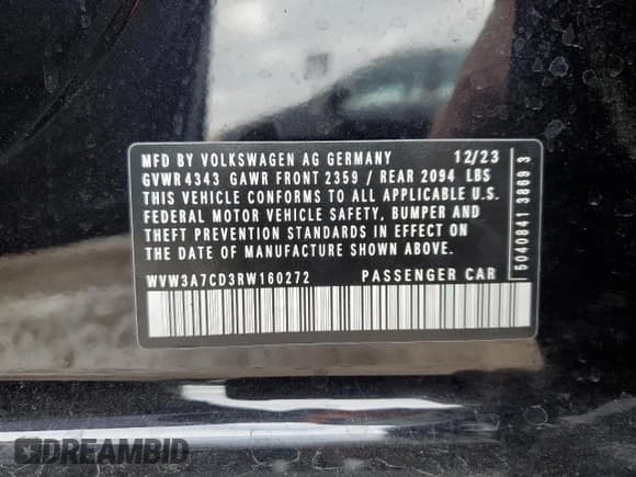 ✅ 2024 Volkswagen Golf GTI SE • VIN: WVW3A7CD3RW160272 • Lot: 86146514. Wystawiony na Copart z przebiegiem 23 525 mil. Bezpłatny archiwum sprzedaży aukcyjnych z USA i szczegółowy raport historii pojazdu na DreamBid. Zdjęcie 14.