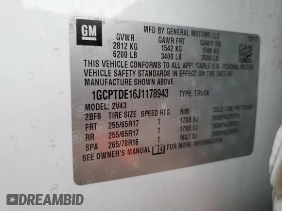 ✅ 2018 Chevrolet Colorado 4WD Z71 • VIN: 1GCPTDE16J1178943 • Лот: 80499074. Опубликован ранее на Copart с пробегом 121 169 миль. Бесплатный доступ к архиву аукционных продаж из США и подробный отчёт об истории автомобиля на DreamBid. Изображение 12.