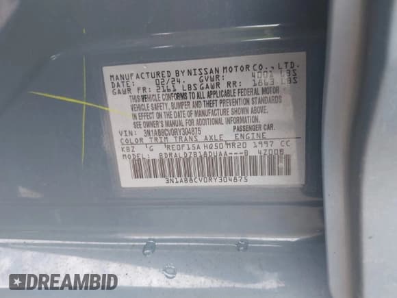 ✅ 2024 Nissan Sentra SV • VIN: 3N1AB8CV0RY304875 • Lot: 43307448. Wystawiony na IAAI z przebiegiem 30 416 mil. Bezpłatny archiwum sprzedaży aukcyjnych z USA i szczegółowy raport historii pojazdu na DreamBid. Zdjęcie 9.