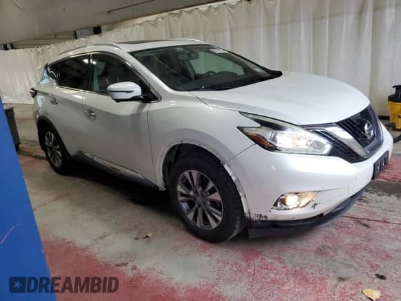2015 Nissan Murano Platinum with VIN 5N1AZ2MH8FN291828, listed as a Copart auction lot 86278505 with 91,504 mi miles and Salvage title. Bid and sale history available at DreamBid. Image 4.
