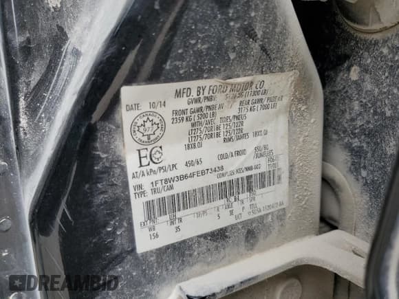 ✅ 2015 Ford F-350 Platinum • VIN: 1FT8W3B64FEB73438 • Лот: 68555724. Опубликован ранее на Copart с пробегом 183 698 миль. Бесплатный доступ к архиву аукционных продаж из США и подробный отчёт об истории автомобиля на DreamBid. Изображение 12.