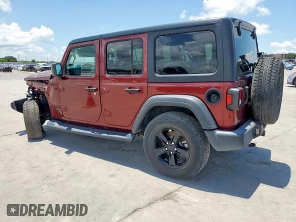 ✅ 2021 Jeep Wrangler Unlimited Sport S • VIN: 1C4HJXDN9MW596033 • Лот: 62300885. Опубликован ранее на Copart с пробегом 14 633 миль. Бесплатный доступ к архиву аукционных продаж из США и подробный отчёт об истории автомобиля на DreamBid. Изображение 2.