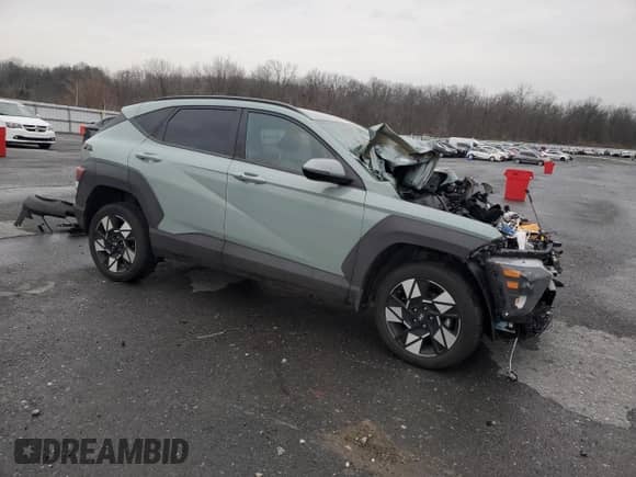 2024 Hyundai Kona SEL with VIN KM8HBCAB7RU055383, listed as a Copart auction lot 86616384 with Not provided miles and Salvage title. Bid and sale history available at DreamBid. Image 4.