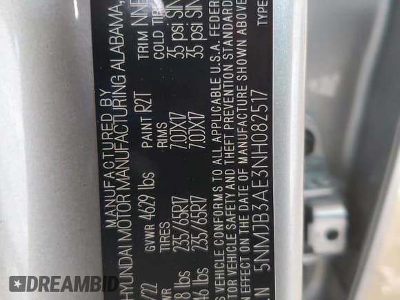 ✅ 2022 Hyundai Tucson SEL • VIN: 5NMJB3AE3NH082517 • Lot: 75622924. Wystawiony na Copart z przebiegiem 49 895 mil. Bezpłatny archiwum sprzedaży aukcyjnych z USA i szczegółowy raport historii pojazdu na DreamBid. Zdjęcie 13.