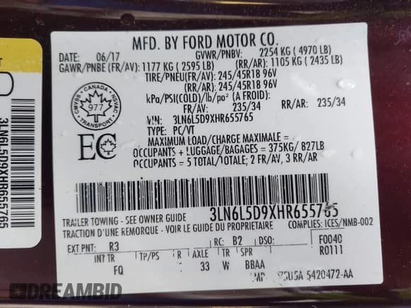 ✅ 2017 Lincoln MKZ Select • VIN: 3LN6L5D9XHR655765 • Лот: 43718236. Опубликован ранее на IAAI с пробегом 75 504 миль. Бесплатный доступ к архиву аукционных продаж из США и подробный отчёт об истории автомобиля на DreamBid. Изображение 9.