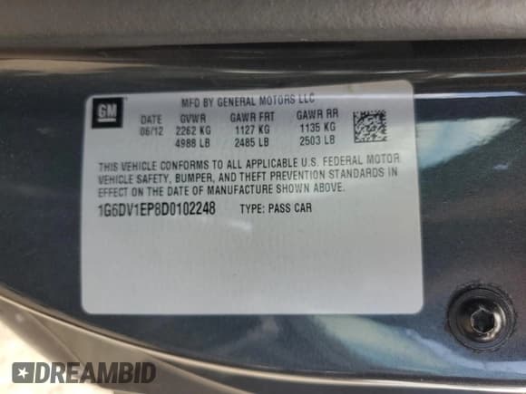 ✅ 2013 Cadillac CTS-V • VIN: 1G6DV1EP8D0102248 • Lot: 54440895. Listed on Copart with 39,963 mi. Free auction sales archive from the USA and detailed vehicle history report at DreamBid. Image 13.