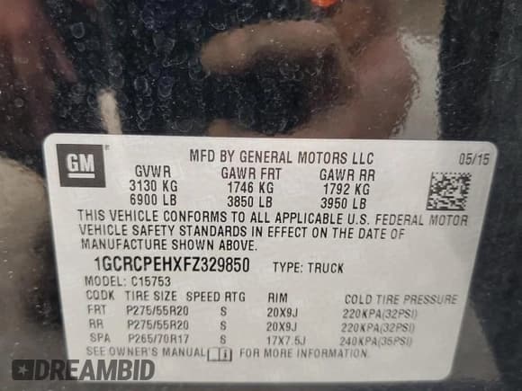 ✅ 2015 Chevrolet Silverado 1500 Work Truck • VIN: 1GCRCPEHXFZ329850 • Лот: 63815724. Опубликован ранее на Copart с пробегом 73 302 миль. Бесплатный доступ к архиву аукционных продаж из США и подробный отчёт об истории автомобиля на DreamBid. Изображение 12.