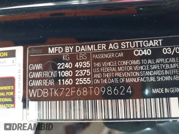 ✅ 2008 Mercedes-Benz CLK 550 • VIN: WDBTK72F68T098624 • Lot: 43070674. Wystawiony na IAAI z przebiegiem 76 954 mil. Bezpłatny archiwum sprzedaży aukcyjnych z USA i szczegółowy raport historii pojazdu na DreamBid. Zdjęcie 9.