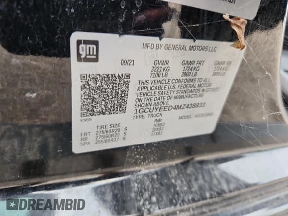 ✅ 2021 Chevrolet Silverado 1500 RST • VIN: 1GCUYEED4MZ438833 • Лот: 81707445. Опубликован ранее на Copart с пробегом Не указан. Бесплатный доступ к архиву аукционных продаж из США и подробный отчёт об истории автомобиля на DreamBid. Изображение 12.