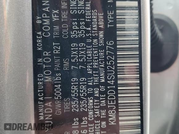 ✅ 2025 Hyundai Tucson Limited • VIN: KM8JEDD14SU252776 • Lot: 91794575. Wystawiony na Copart z przebiegiem 13 674 mil. Bezpłatny archiwum sprzedaży aukcyjnych z USA i szczegółowy raport historii pojazdu na DreamBid. Zdjęcie 14.