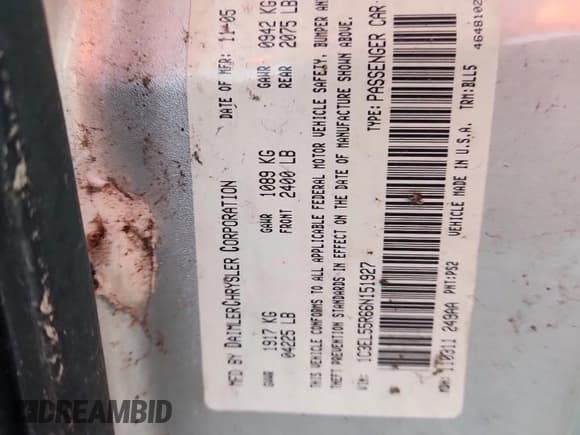 ✅ 2006 Chrysler Sebring Touring • VIN: 1C3EL55R66N151927 • Lot: 89681215. Wystawiony na Copart z przebiegiem Nie podano. Bezpłatny archiwum sprzedaży aukcyjnych z USA i szczegółowy raport historii pojazdu na DreamBid. Zdjęcie 12.