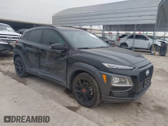✅ 2021 Hyundai Kona Night Edition • VIN: KM8K63A5XMU691471 • Лот: 41589254. Опубликован ранее на IAAI с пробегом 56 083 миль. Бесплатный доступ к архиву аукционных продаж из США и подробный отчёт об истории автомобиля на DreamBid. Изображение 1.
