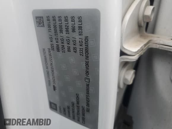 ✅ 2019 Chevrolet Silverado 1500 LT • VIN: 1GCUYDED7KZ216066 • Lot: 66809255. Wystawiony na Copart z przebiegiem 193 287 mil. Bezpłatny archiwum sprzedaży aukcyjnych z USA i szczegółowy raport historii pojazdu na DreamBid. Zdjęcie 12.