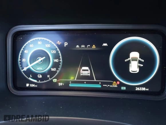 ✅ 2023 Hyundai Kona Limited • VIN: KM8K53AG6PU163791 • Lot: 43637198. Listed on IAAI with 26,338 mi. Free auction sales archive from the USA and detailed vehicle history report at DreamBid. Image 7.