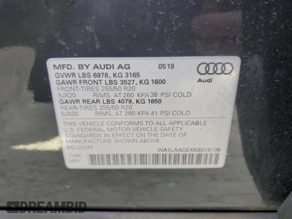 ✅ 2019 Audi e-tron Premium Plus • VIN: WA1LAAGEXKB015138 • Лот: 48853815. Опубликован ранее на Copart с пробегом 35 816 миль. Бесплатный доступ к архиву аукционных продаж из США и подробный отчёт об истории автомобиля на DreamBid. Изображение 14.