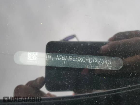 ✅ 2017 Cadillac CTS RWD • VIN: 1G6AP5SX0H0187343 • Lot: 54261215. Listed on Copart with 45,812 mi. Free auction sales archive from the USA and detailed vehicle history report at DreamBid. Image 12.