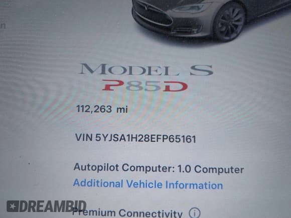 ✅ 2014 Tesla Model S P85D • VIN: 5YJSA1H28EFP65161 • Лот: 41846154. Опубликован ранее на IAAI с пробегом 112 263 миль. Бесплатный доступ к архиву аукционных продаж из США и подробный отчёт об истории автомобиля на DreamBid. Изображение 15.