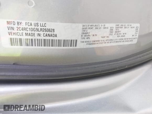 ✅ 2020 Chrysler Voyager LXi • VIN: 2C4RC1DG9LR260628 • Lot: 43043712. Wystawiony na IAAI z przebiegiem 216 364 mil. Bezpłatny archiwum sprzedaży aukcyjnych z USA i szczegółowy raport historii pojazdu na DreamBid. Zdjęcie 9.